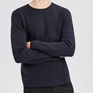 Theory Men's XL Hersomm C Cashwool Herringbone Sweater NWOT
